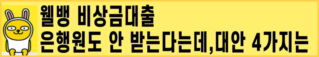 웰뱅-비상금대출